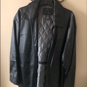 Leather coat